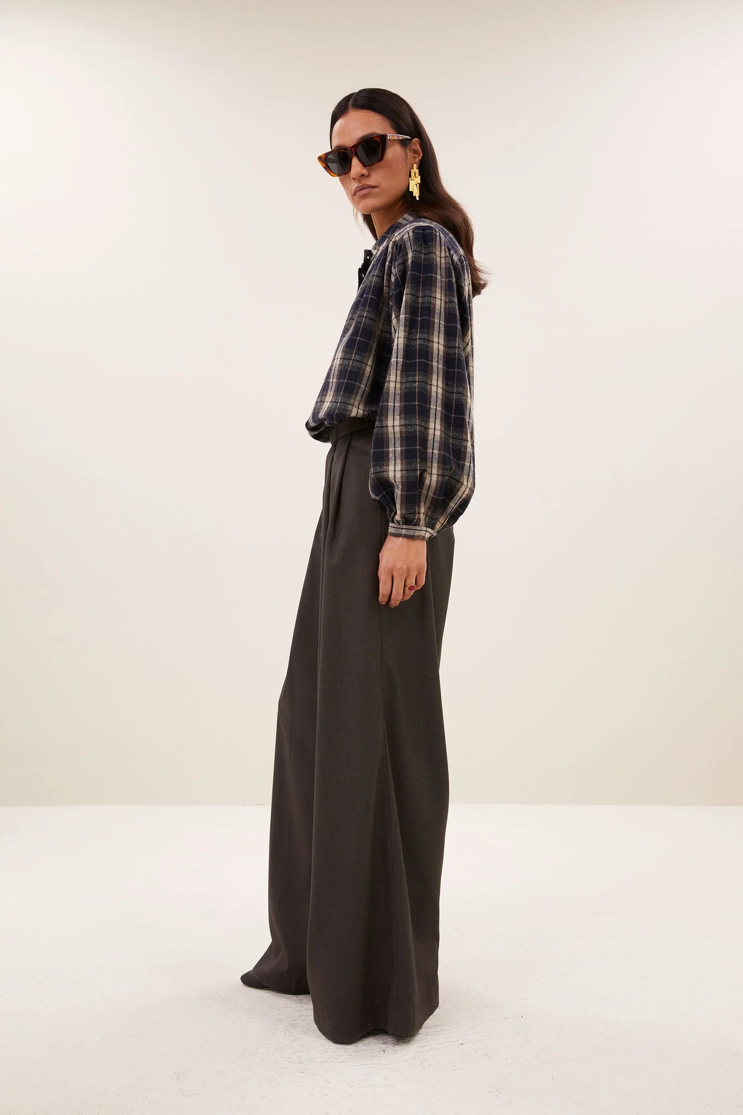 JAGGER CHECK BLOUSE
