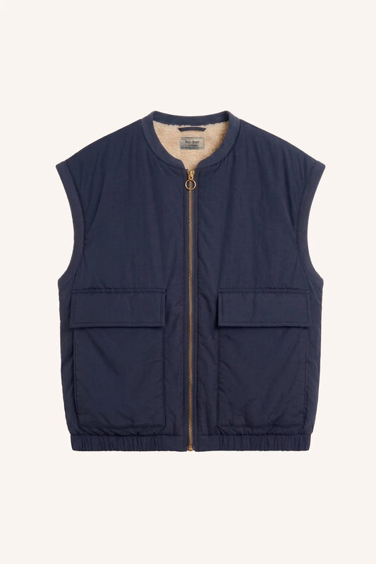 GIO SLEEVELESS JACKET - Midnight Blue