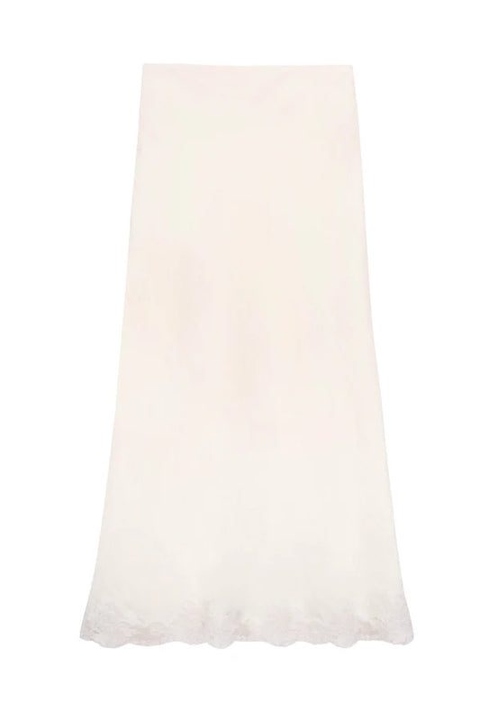 CRYSTAL SKIRT - Cream Linen