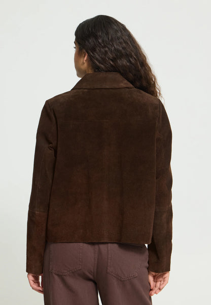 CHOCOLATE SUEDE JACKET