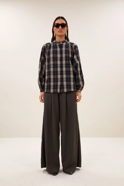 JAGGER CHECK BLOUSE