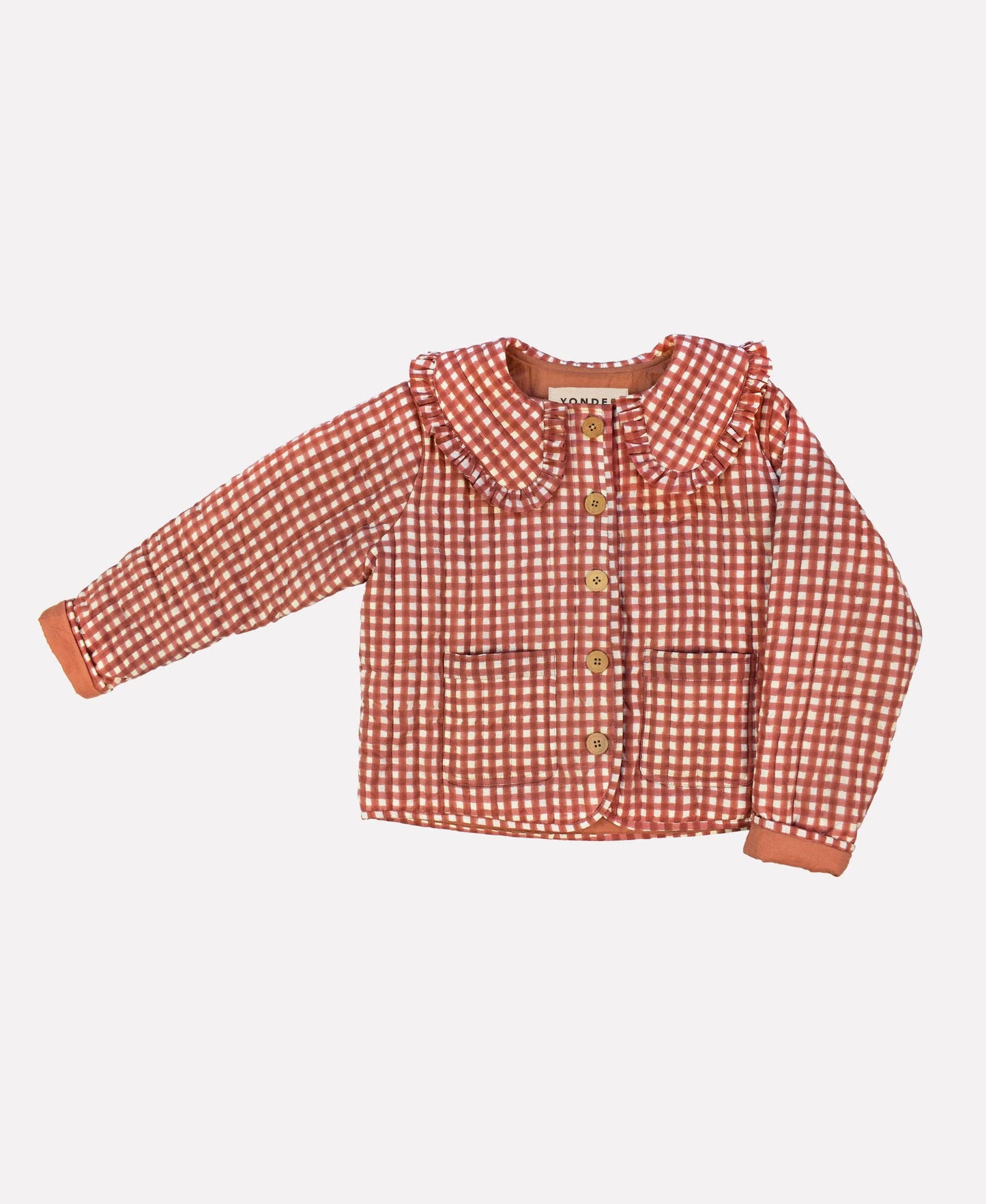 Cotton Quilted Jacket | Gingham | Ginger