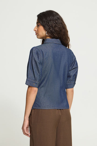 ICHI x BRUNA RIZK DENIM TOP