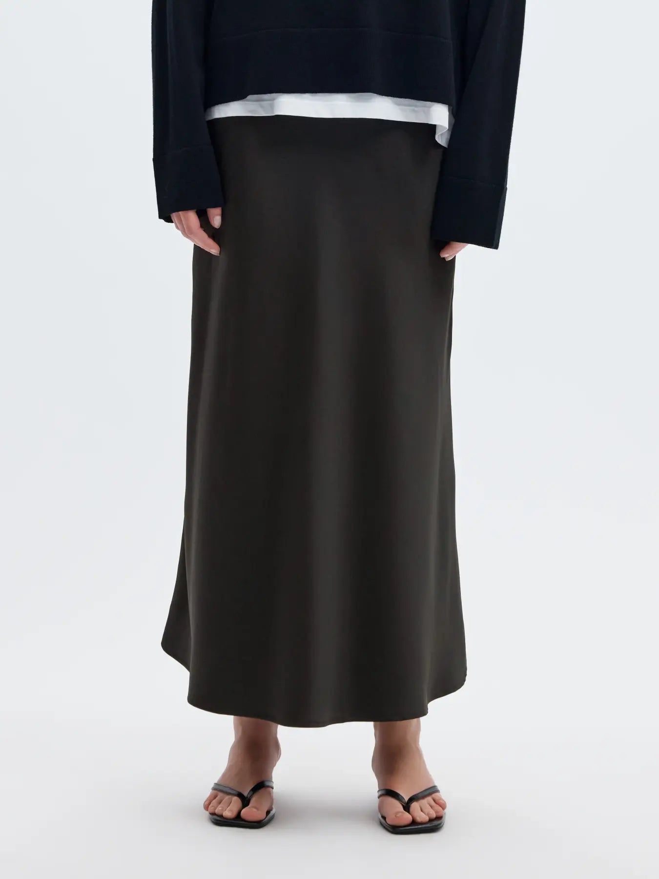 LENA MIDI SKIRT - Delicioso Satin