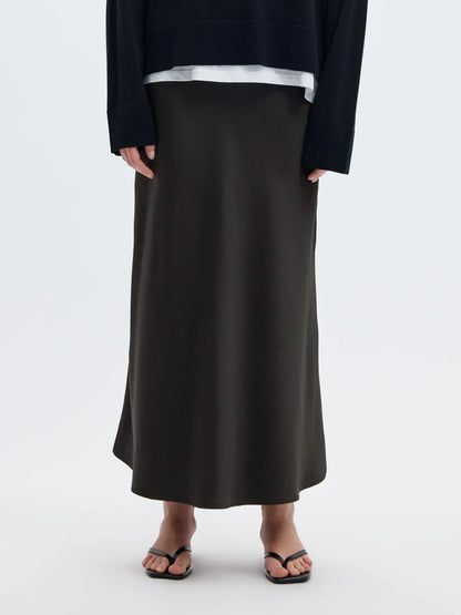 LENA MIDI SKIRT - Delicioso Satin