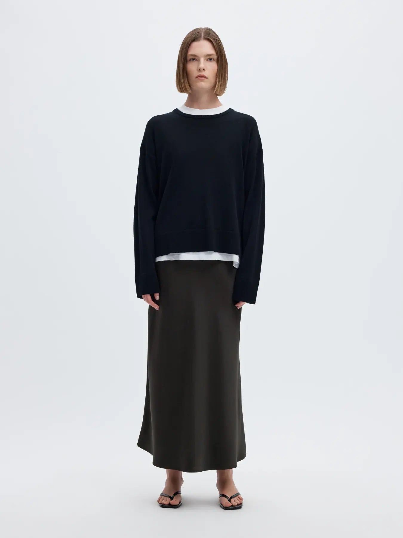 LENA MIDI SKIRT - Delicioso Satin