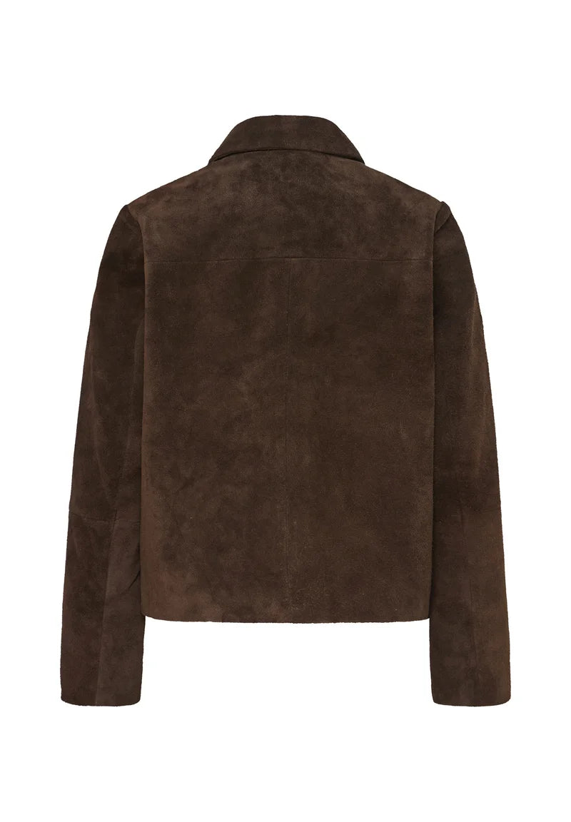 CHOCOLATE SUEDE JACKET