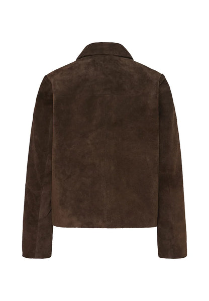 CHOCOLATE SUEDE JACKET