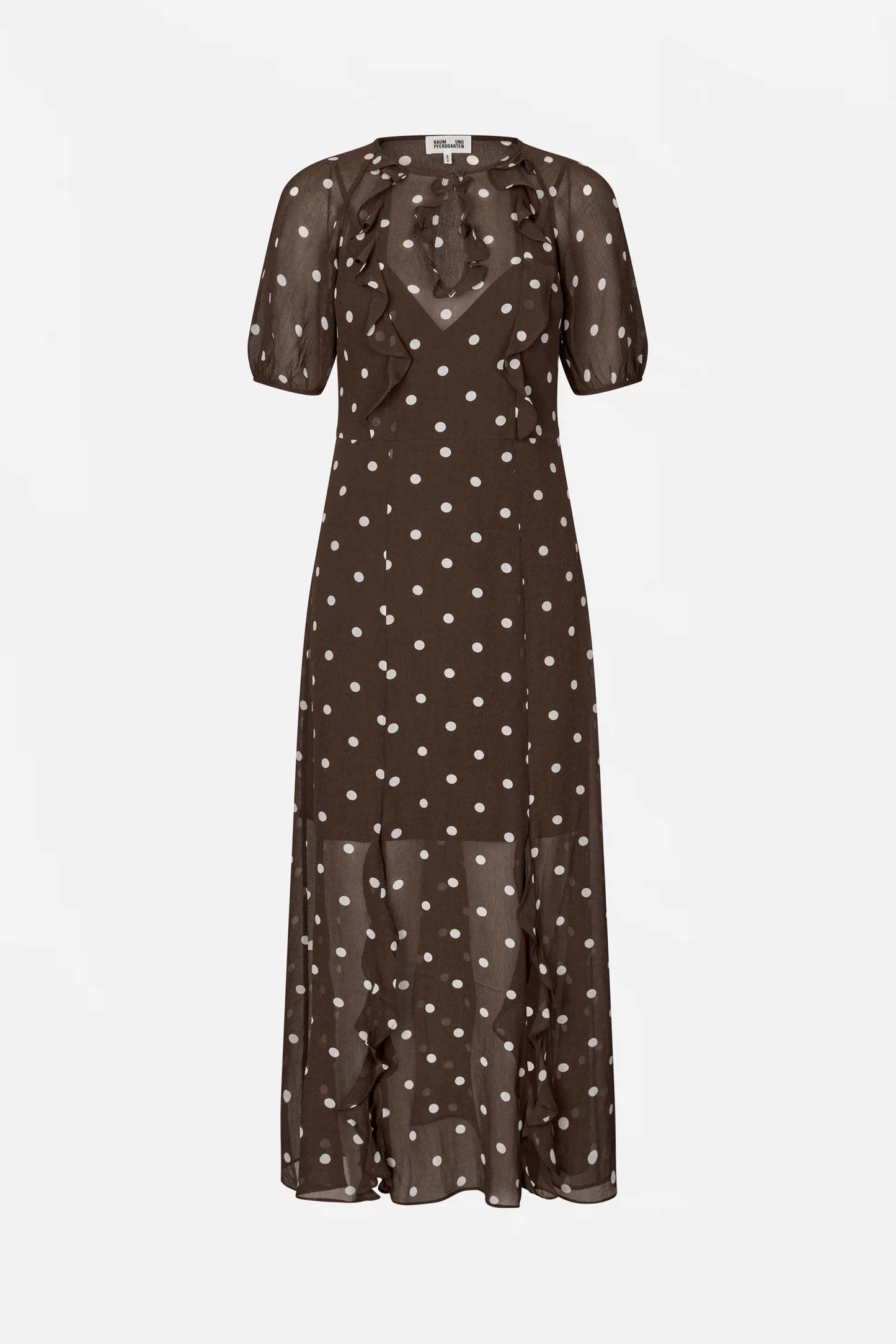 ALARA DRESS - Brown Polka Dot