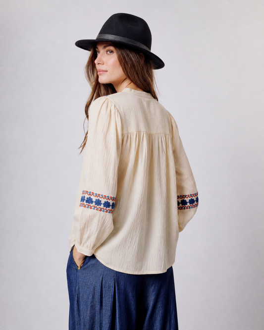 HANNE TOP - Embroidered