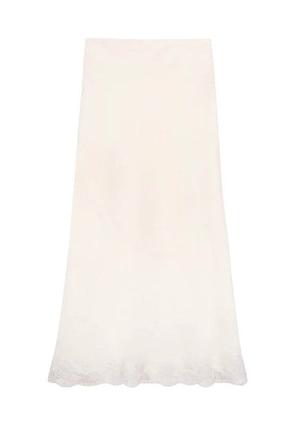 CRYSTAL SKIRT - Cream Linen
