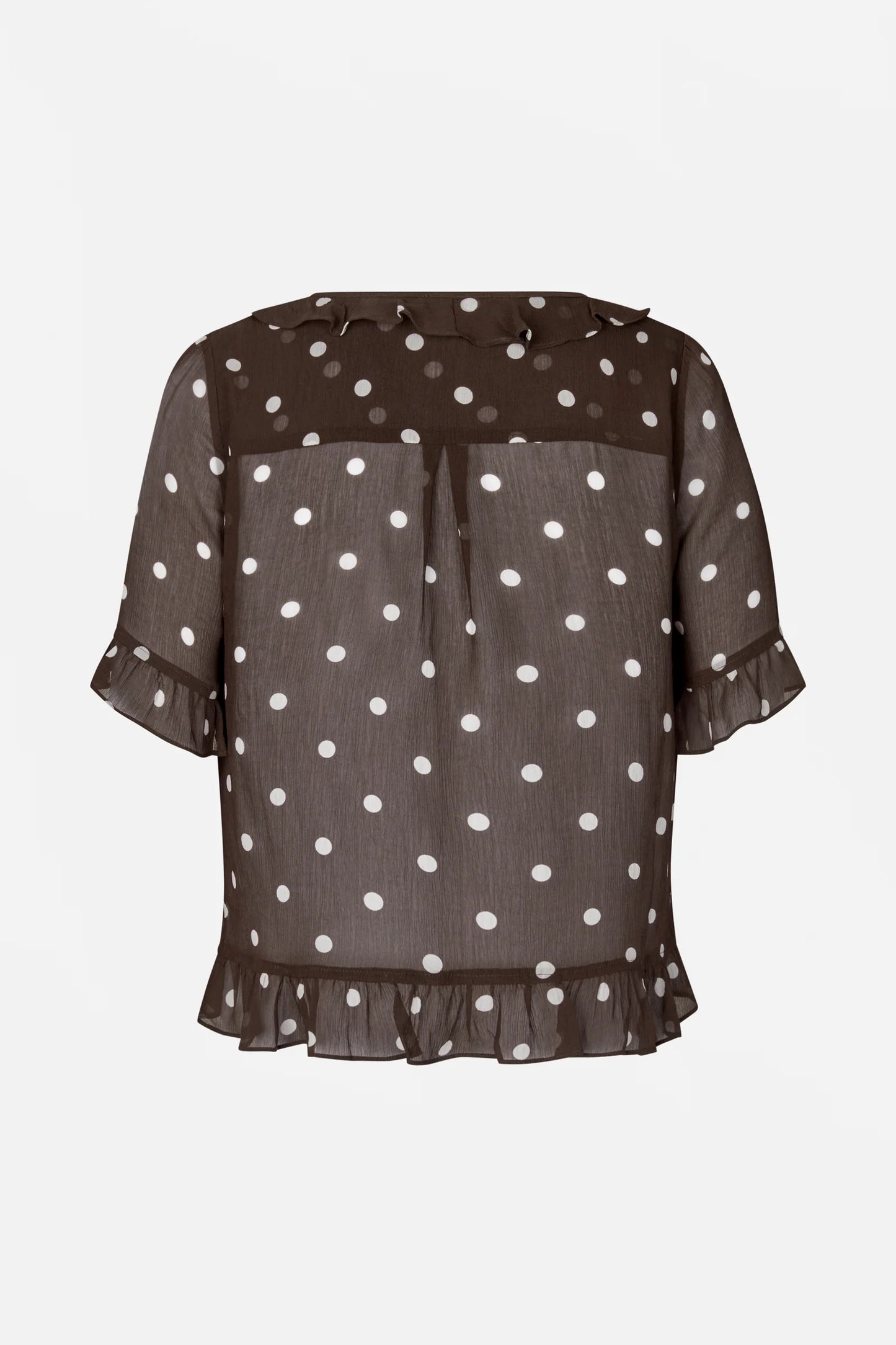 MADICEN BLOUSE - Coffee Bean Dot