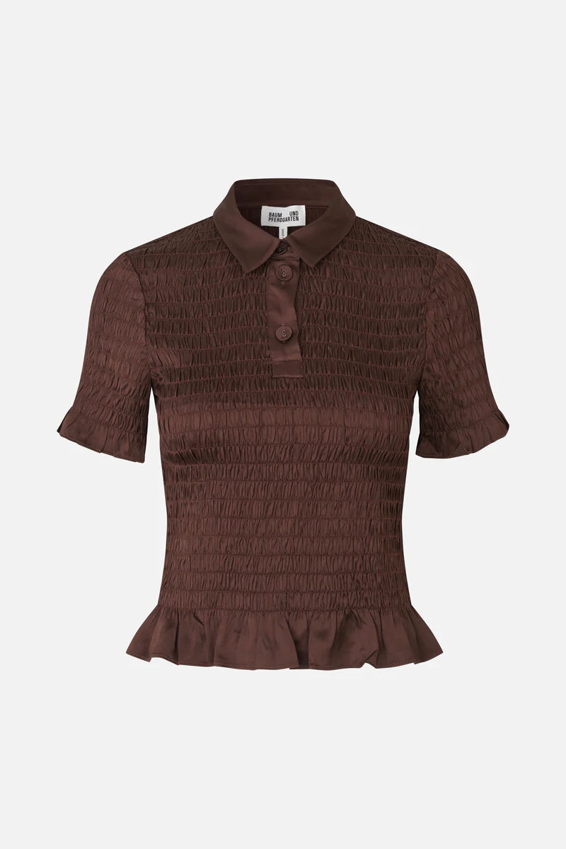 MYKA BLOUSE - Coffee Bean
