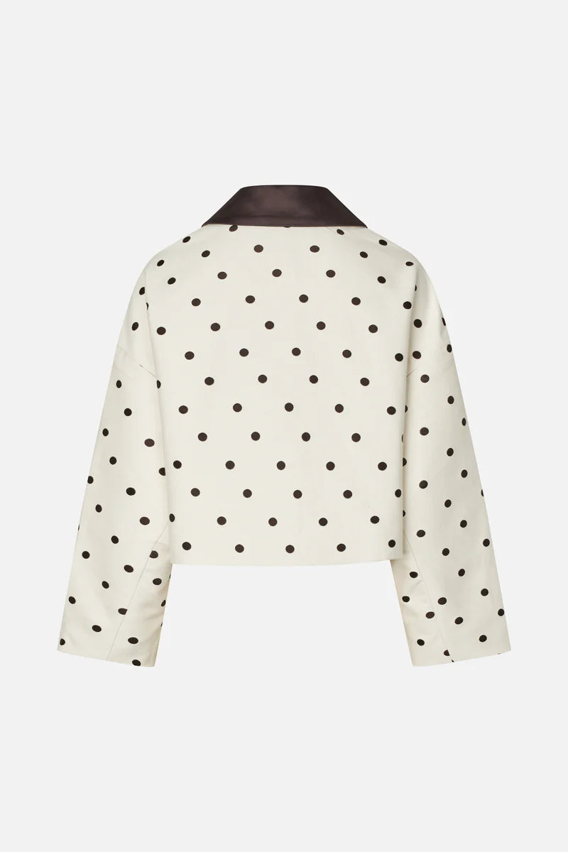 BEBETH JACKET - Egret Creme Dot