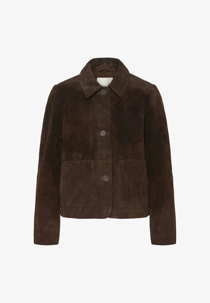 CHOCOLATE SUEDE JACKET