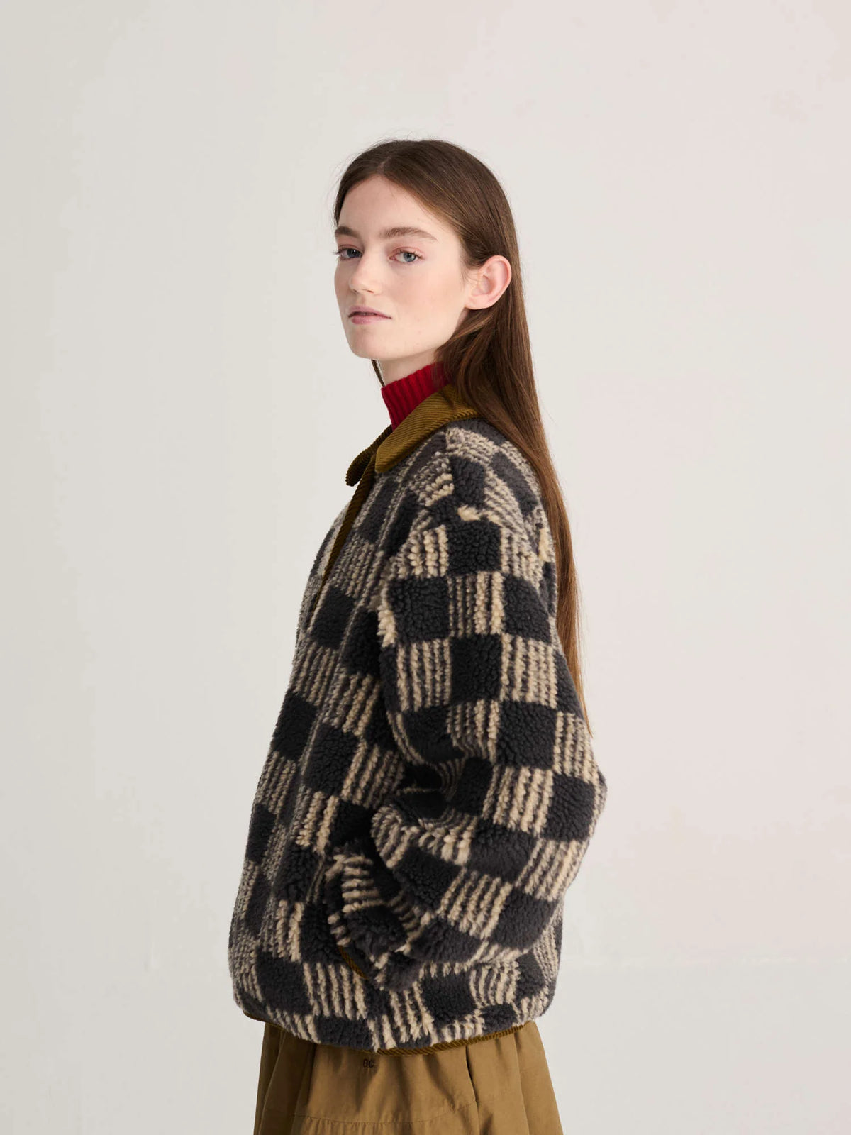 BOBO CHOSES Almost Moiré All Over Sherpa Jacket
