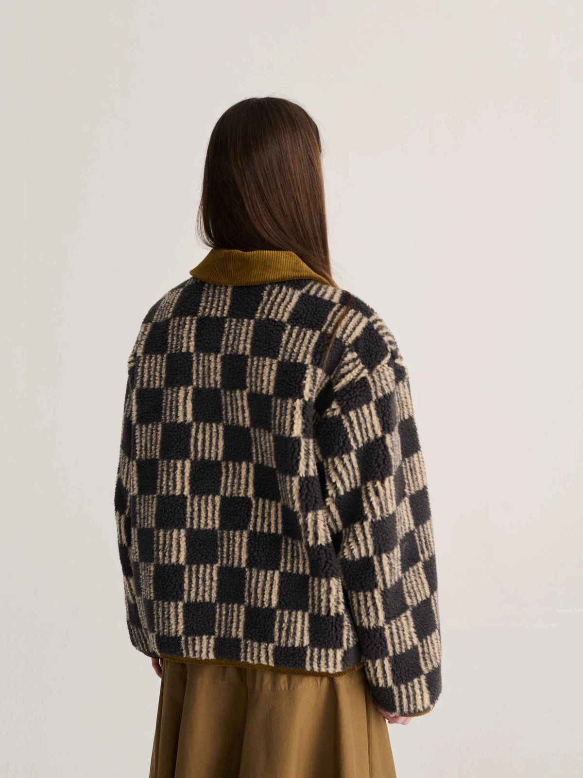 BOBO CHOSES Almost Moiré All Over Sherpa Jacket