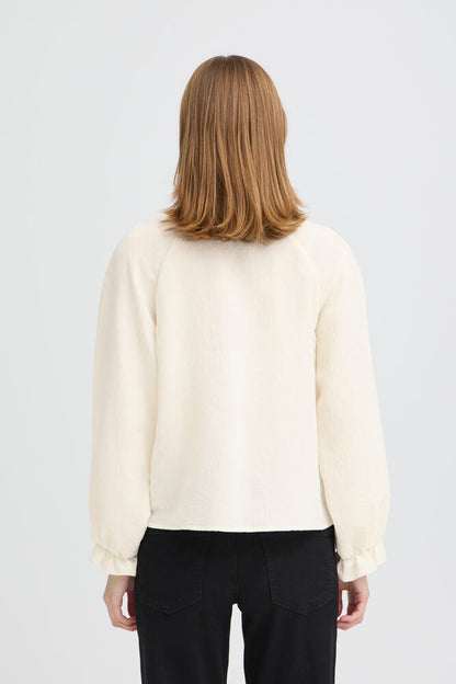 LONG SLEEVE TOP - Ecru