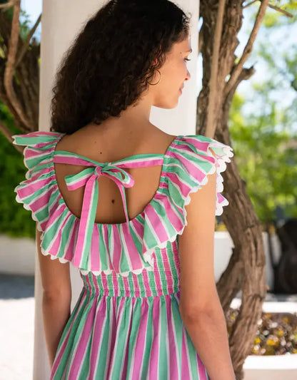 SUSIE DRESS - Mint Stripe