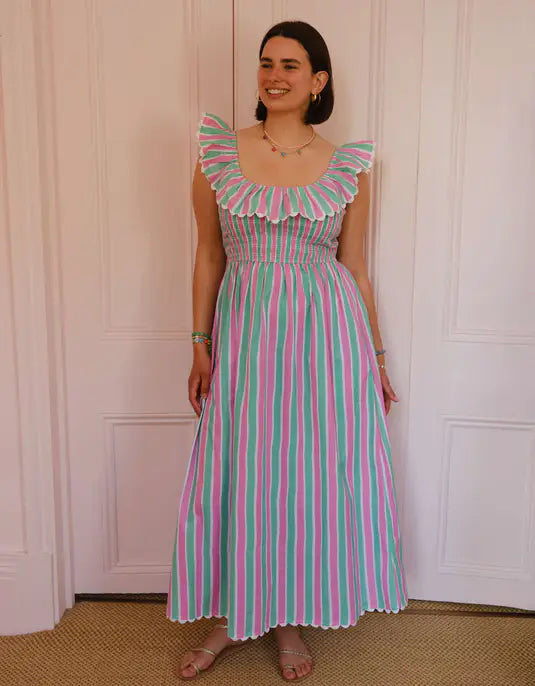 SUSIE DRESS - Mint Stripe