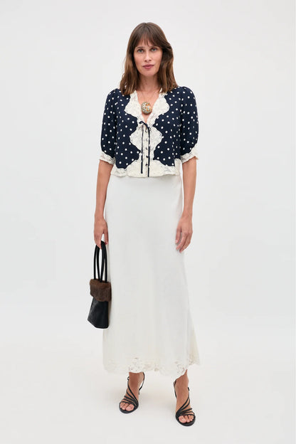 URSULA TOP - Layla Dot Navy