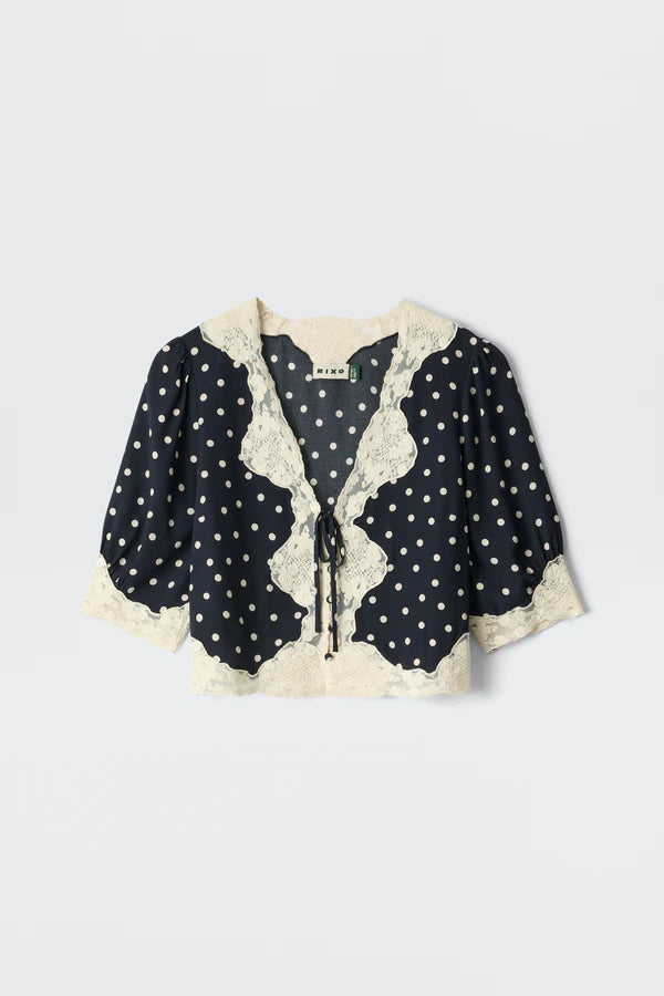 URSULA TOP - Layla Dot Navy